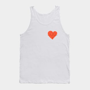 Line art heart Tank Top